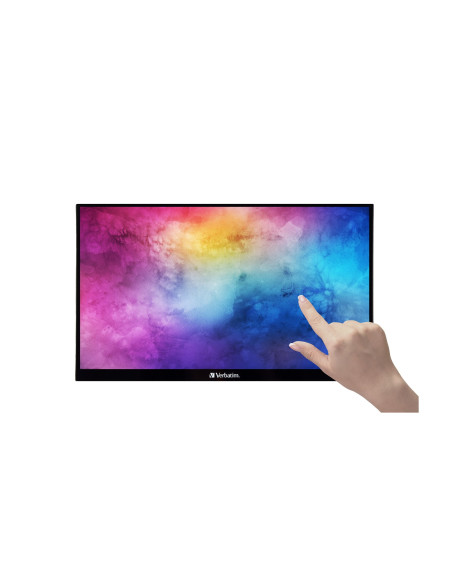 Verbatim 49591 Monitor Komputerowy 35,6 Cm (14") 1920 X 1080 Px Full Hd Lcd Ekran Dotykowy Czarny