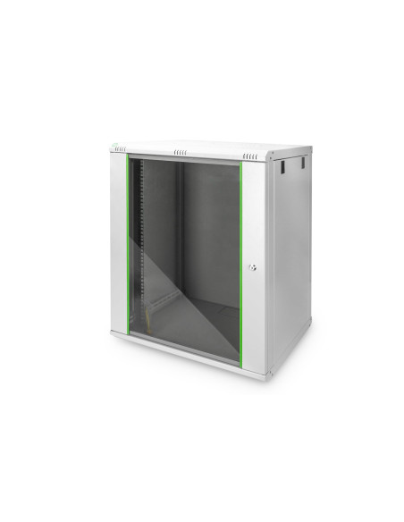 Digitus Szafa Sieciowa Wisząca Dynamic 19" 16U Rack 600X450, Drzwi Szyba, Szary, Niedzielona, Złożona, 60Kg