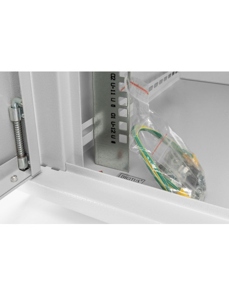Digitus Szafa Sieciowa Wisząca Dynamic 19" 16U Rack 600X450, Drzwi Szyba, Szary, Niedzielona, Złożona, 60Kg