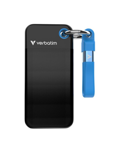 Verbatim Pocket Ssd 2 Tb Usb Type-C 3.2 Gen 2 (3.1 Gen 2) Czarny, Niebieski