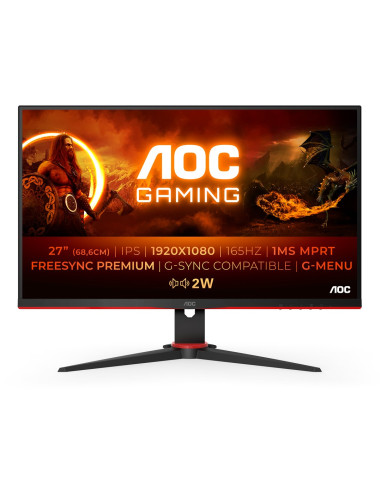 Aoc G2 27G2Spae/Bk Led Display 68,6 Cm (27") 1920 X 1080 Px Full Hd Czarny, Czerwony