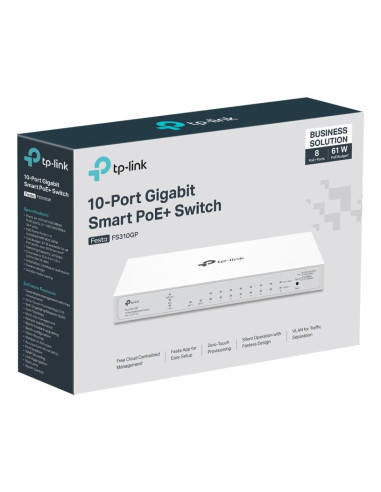 Tp-Link Festa Fs310Gp Łącza Sieciowe Zarządzany L2/L2+ Gigabit Ethernet (10/100/1000) Obsługa Poe 1U Biały