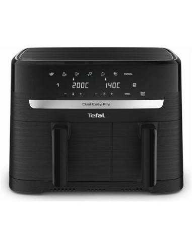 Tefal Dual Easy Fry Essential Airfryer Ey901N, 2700 W, 8.3 L, Juodas