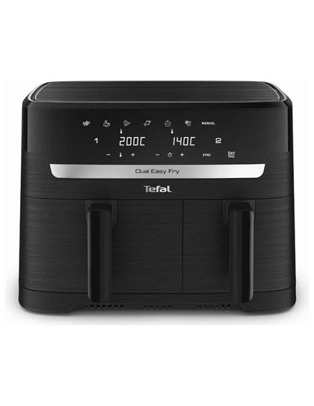 Tefal Dual Easy Fry Essential Airfryer Ey901N, 2700 W, 8.3 L, Juodas