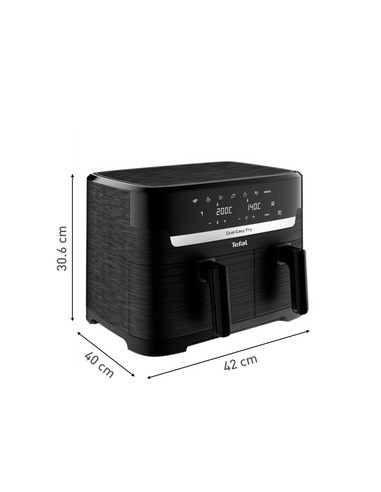 Tefal Dual Easy Fry Essential Airfryer Ey901N, 2700 W, 8.3 L, Juodas
