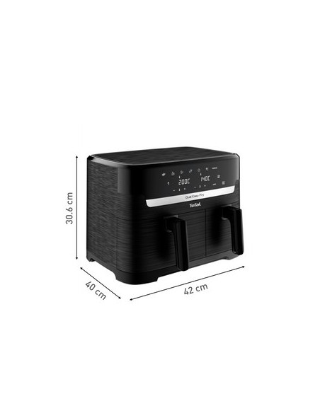 Tefal Dual Easy Fry Essential Airfryer Ey901N, 2700 W, 8.3 L, Juodas