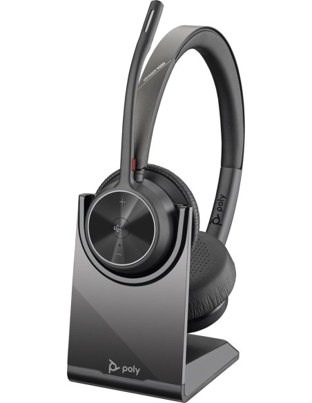 Poly Stereofoniczny Zestaw Słuchawkowy Usb A Voyager 4320 + Przejściówka Bt700 Usb-A + Podstawka Ładująca