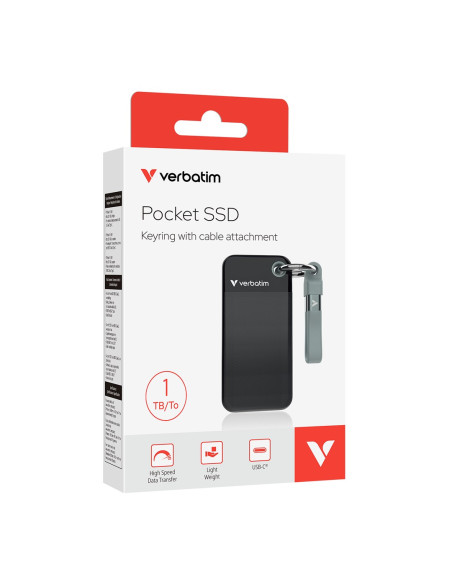 Ssd 1Tb Verbatim Pocket Ssd Usb 3.2/Szary Sprzedaż Detaliczna