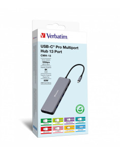 Verbatim Cmh-13 Usb Type-C 10000 Mbit/S Srebrny