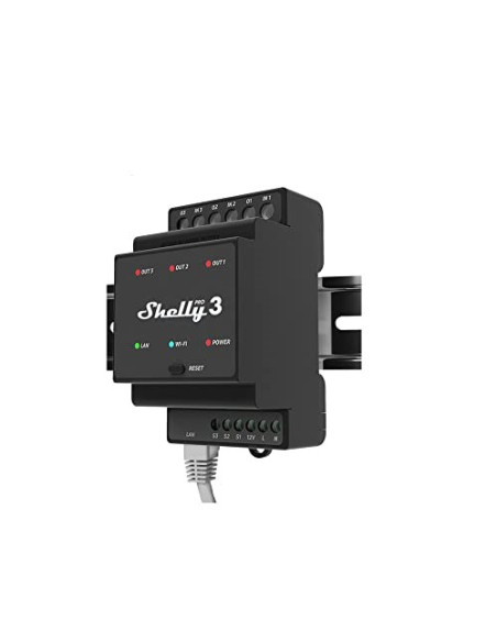 Inteligentny Przełącznik Shelly "Pro 3" Wlan & Lan Switching Drive 3 X 16 A