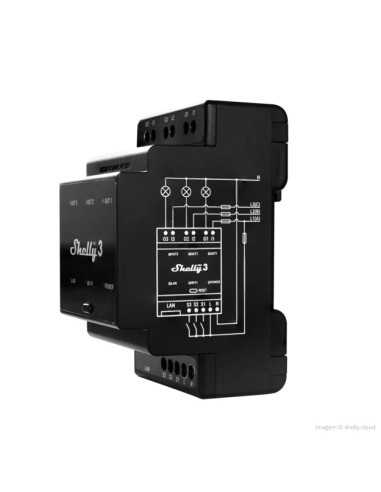 Inteligentny Przełącznik Shelly "Pro 3" Wlan & Lan Switching Drive 3 X 16 A