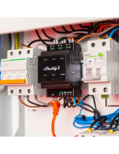 Inteligentny Przełącznik Shelly "Pro 3" Wlan & Lan Switching Drive 3 X 16 A