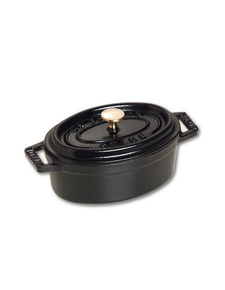 Mini Garnek Żeliwny Owalny Staub - 250 Ml, Czarny