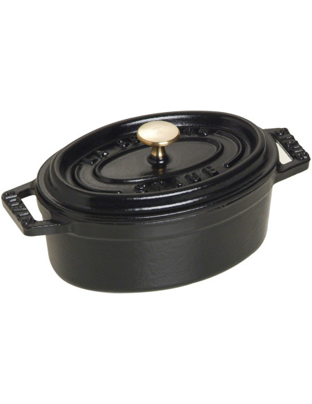 Mini Garnek Żeliwny Owalny Staub - 250 Ml, Czarny