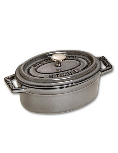 Mini Garnek Żeliwny Owalny Staub - 250 Ml, Grafitowy