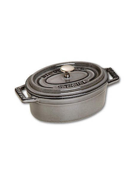 Mini Garnek Żeliwny Owalny Staub - 250 Ml, Grafitowy