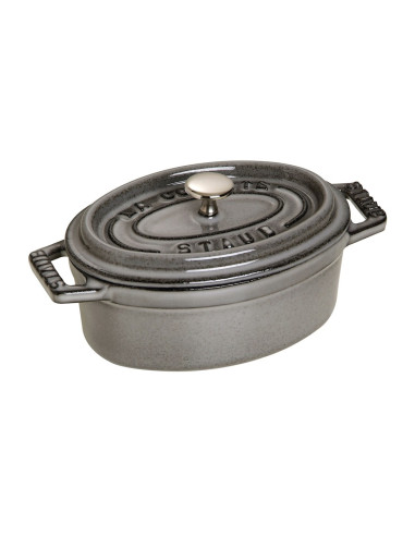 Mini Garnek Żeliwny Owalny Staub - 250 Ml, Grafitowy