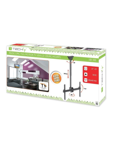 Techly Ica-Cplb 946S Uchwyt Do Tablic Informacyjnych 177,8 Cm (70") Czarny