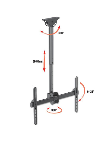 Techly Ica-Cplb 946S Uchwyt Do Tablic Informacyjnych 177,8 Cm (70") Czarny