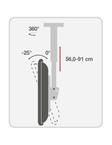 Techly Ica-Cplb 946S Uchwyt Do Tablic Informacyjnych 177,8 Cm (70") Czarny