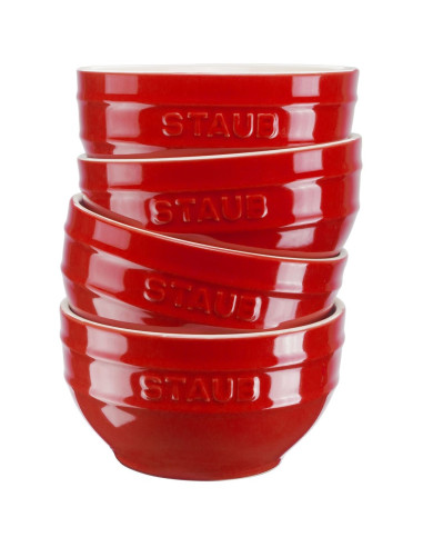 Zestaw 4 Misek Okrągłych Staub 40511-541-0 - Czerwony 12 Cm