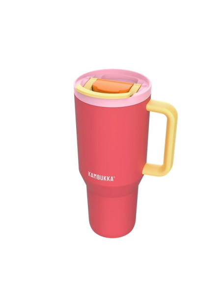 Kubek Termiczny Z Teleskopową Słomką Kambukka Rio Tumbler 950Ml Pink Papaya