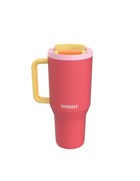 Kubek Termiczny Z Teleskopową Słomką Kambukka Rio Tumbler 950Ml Pink Papaya