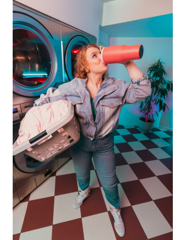 Kubek Termiczny Z Teleskopową Słomką Kambukka Rio Tumbler 950Ml Pink Papaya