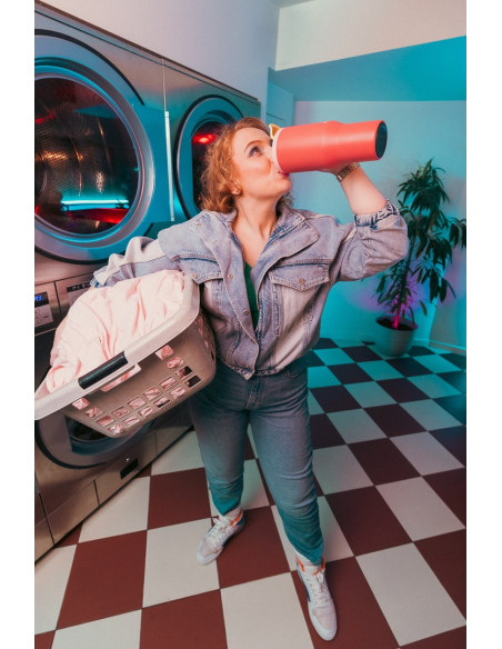 Kubek Termiczny Z Teleskopową Słomką Kambukka Rio Tumbler 950Ml Pink Papaya