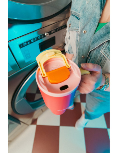 Kubek Termiczny Z Teleskopową Słomką Kambukka Rio Tumbler 950Ml Pink Papaya