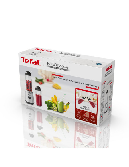 Tefal Mix&Move Bl15Fd 0,6 L Blender Stołowy 300 W Stal Nierdzewna