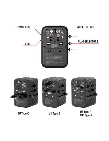 Gan Iii Uni.tr.charg Uta-05 65W/2Xusb-C Qc 4+ /2 Xusb-A