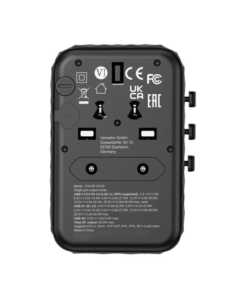 Gan Iii Uni.tr.charg Uta-05 65W/2Xusb-C Qc 4+ /2 Xusb-A