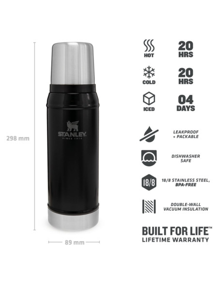 Stanley Termos Legendary Classic - Matte Black 0,75L