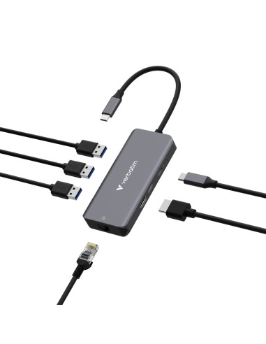 Verbatim 32157 Huby I Koncentratory Usb 3.2 Gen 1 (3.1 Gen 1) Type-C 5000 Mbit/S Szary