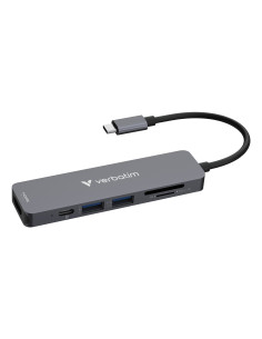 Verbatim 32156 Huby I Koncentratory Usb 3.2 Gen 1 (3.1 Gen 1) Type-C 5000 Mbit/S Szary