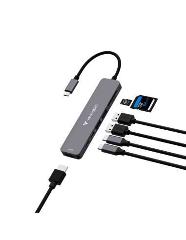 Wieloportowy Koncentrator Verbatim Usb-C Essentials Z 7 Portami 32158