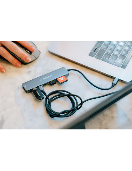 Wieloportowy Koncentrator Verbatim Usb-C Essentials Z 7 Portami 32158