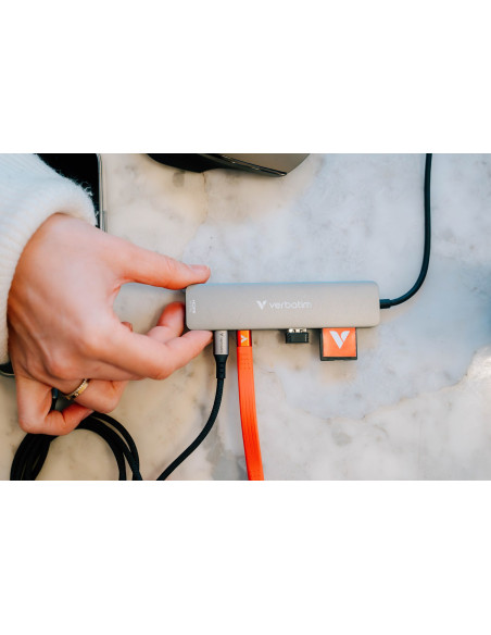 Wieloportowy Koncentrator Verbatim Usb-C Essentials Z 7 Portami 32158