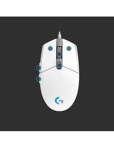 Mysz Gamingowa Logitech G203 Lightsync White (Repack) 2Y