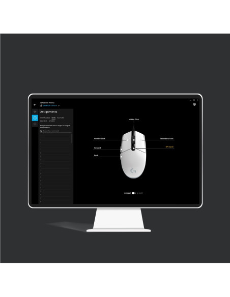 Mysz Gamingowa Logitech G203 Lightsync White (Repack) 2Y