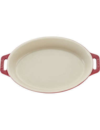 Owalny Półmisek Ceramiczny Staub 40511-156-0 - Czerwony 1.1 Ltr