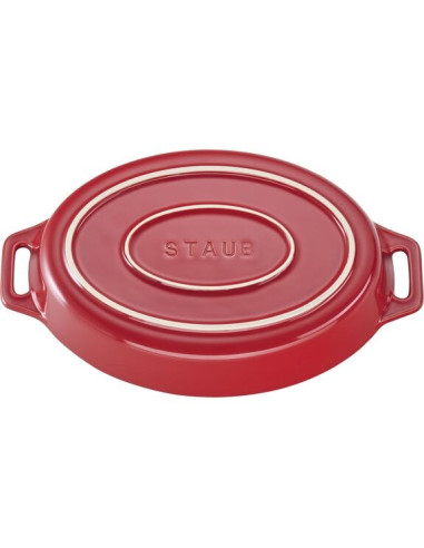Owalny Półmisek Ceramiczny Staub 40511-156-0 - Czerwony 1.1 Ltr