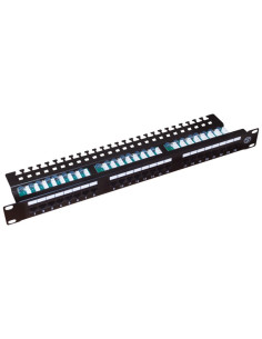 Patch Panel A-Lan Z Półką, Czarny Pk013 (1U  19"  Kat. 5E  Utp  24Xrj-45)