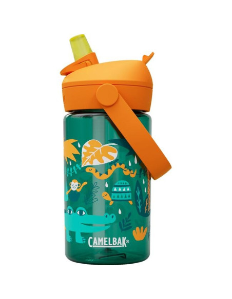 Camelbak Thrive Flip Straw Kids Codzienne Użytkowanie 400 Ml Tritan Zielony, Wielobarwny, Pomarańczowy, Przezroczysty