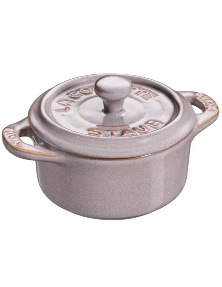 Mini Cocotte Okrągły Staub 40511-998-0 - Antyczny Szary 200 Ml