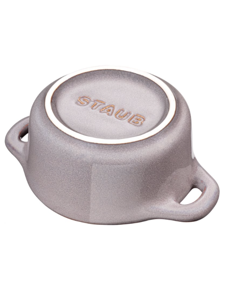Mini Cocotte Okrągły Staub 40511-998-0 - Antyczny Szary 200 Ml