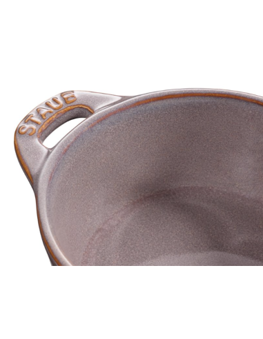 Mini Cocotte Okrągły Staub 40511-998-0 - Antyczny Szary 200 Ml