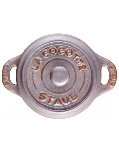 Mini Cocotte Okrągły Staub 40511-998-0 - Antyczny Szary 200 Ml