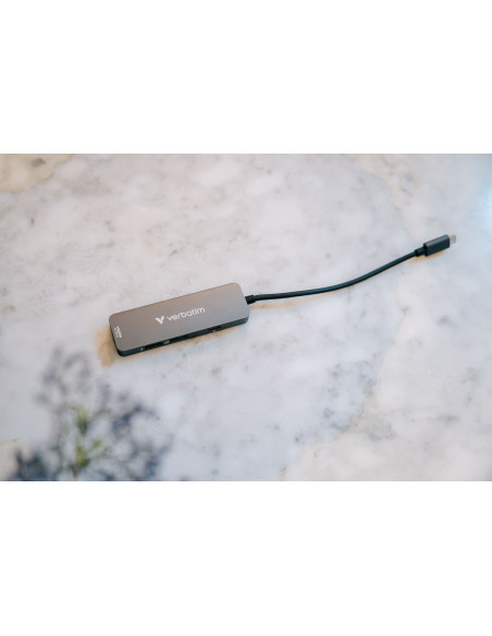 Verbatim 32155 Huby I Koncentratory Usb 3.2 Gen 1 (3.1 Gen 1) Type-C 5000 Mbit/S Szary